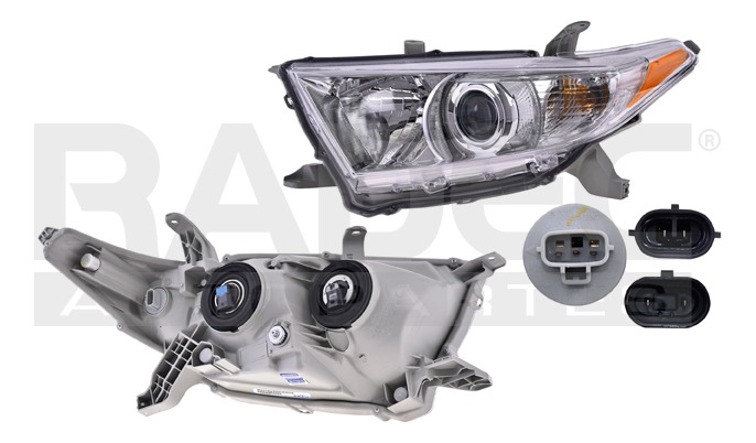 Faro Toyota Highlander 2011 2012 2013 Depo Izq