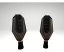 Direccional Plata Moto Universal Led 2 Piezas