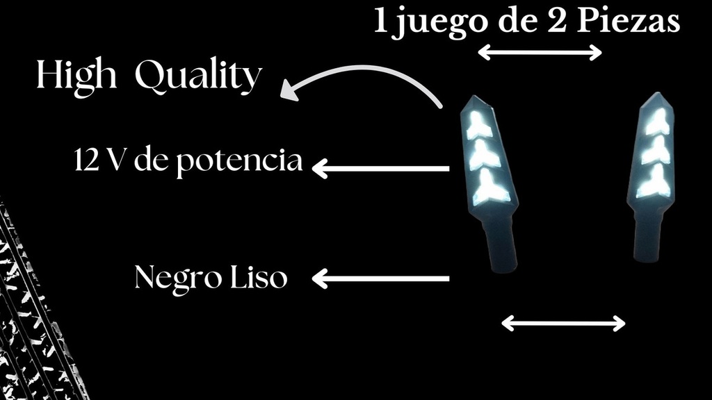 Direccional Leds Universal Running Moto Universal 2 Piezas