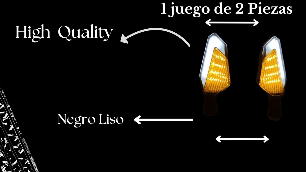 Direccional Bi-color Moto Universal Led  2 Piezas
