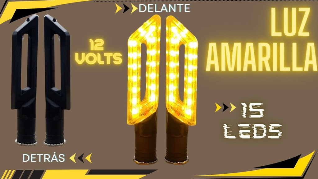 Direccional Led Moto Universal 2 Piezas