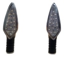 Direccional Led Negro Mate Luz Roja Moto Universal 2 Piezas