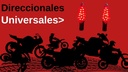Direccional Led Negro Mate Luz Roja Moto Universal 2 Piezas