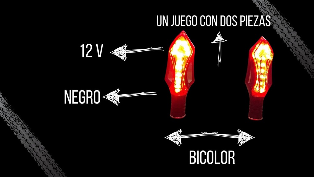 Direccional Led Moto Universal 2 Piezas