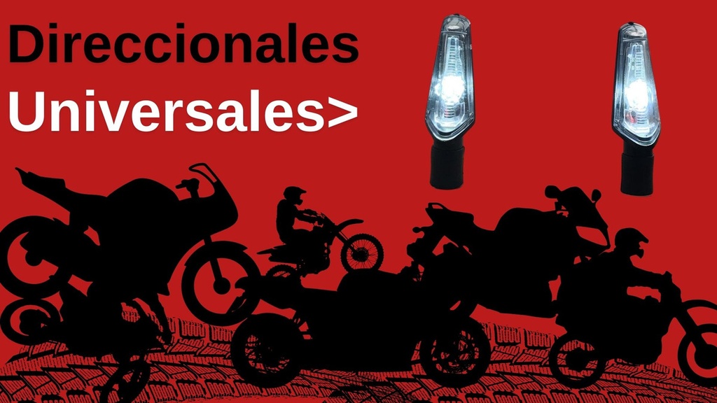 Direccional Leds Alta Tensidad Moto Universal 2 Piezas