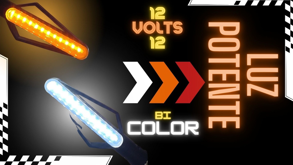 Direccional Led Moto Universal 2 Piezas