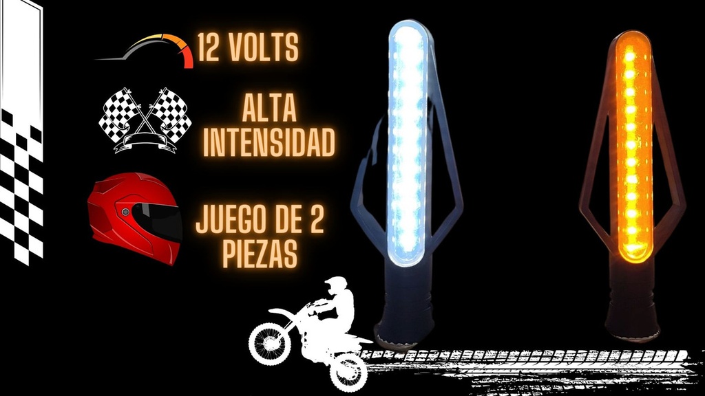 Direccional Led Moto Universal 2 Piezas