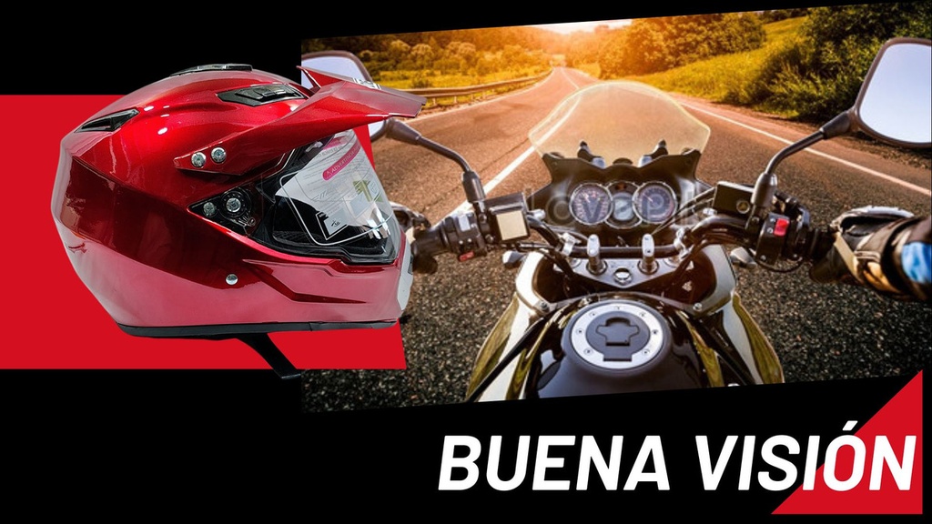 Casco Cross Cerrado  Doble Mica Dot