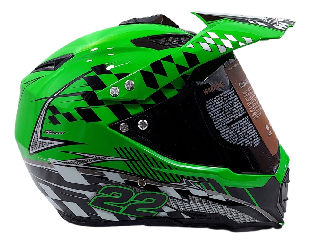Casco Cross Iron Racing K22 Verde