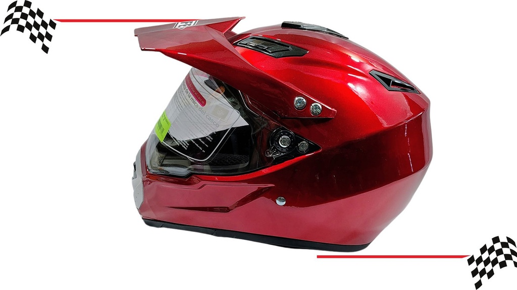 Casco Cross Cerrado  Doble Mica Dot