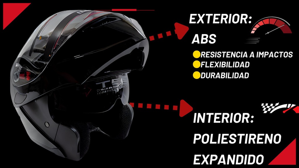 Casco Abatible Iron Racing Dot Ir-121