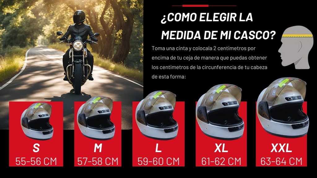 Casco Cerrado Moto C/ Visor Protección Total