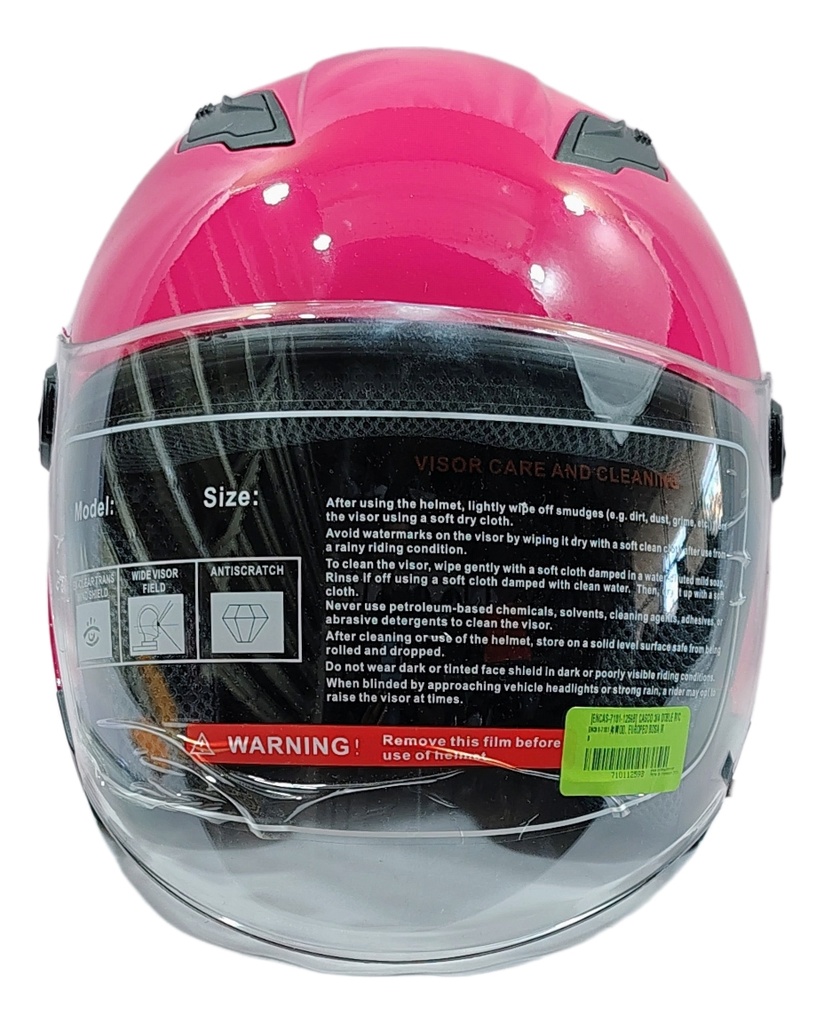 Casco Para Moto Generico Abierto Con Visera