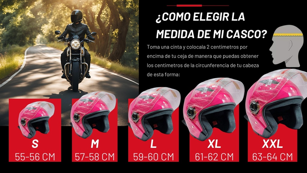 Casco Para Moto Generico Abierto Con Visera