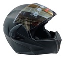 Casco Abatible  Doble Mica Negro Brillante