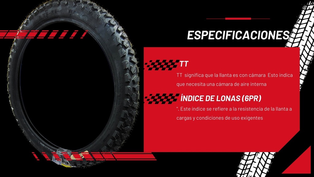 Llanta Moto Matsuma 2.75-21 Tt 6pr