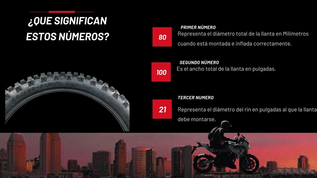 Llanta Moto Chaoyang H-875 80/100-21 4pr Tt