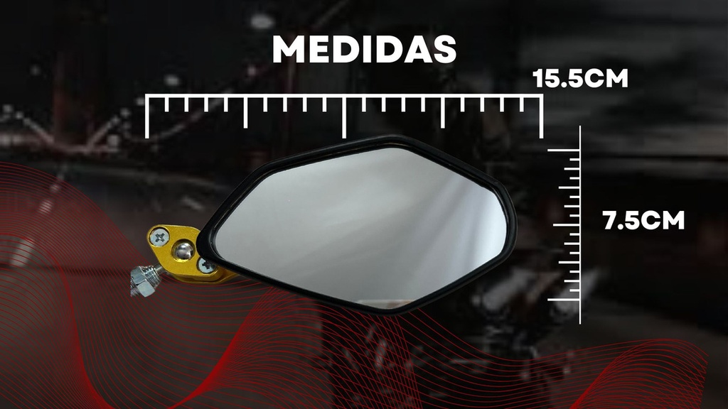 Espejo Universal Para Moto Soko Semi Mate