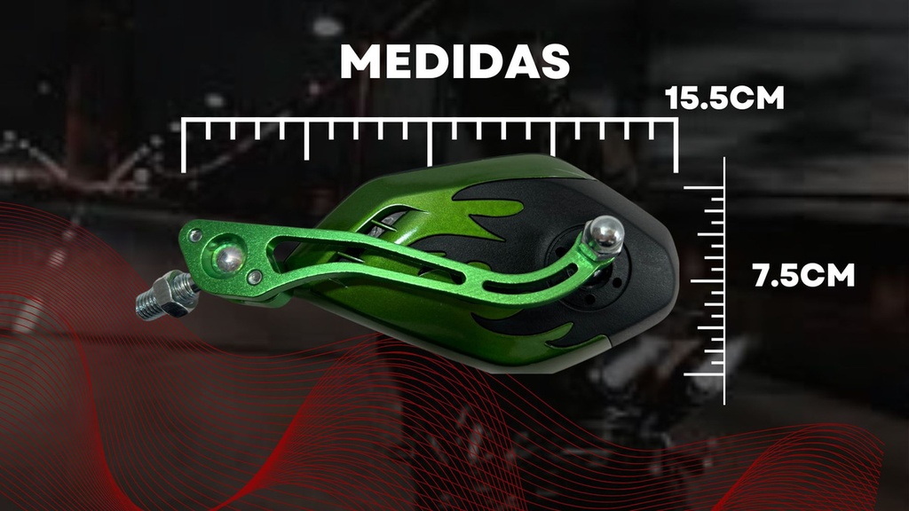 Espejo Universal Para Moto Soko Semi Mate