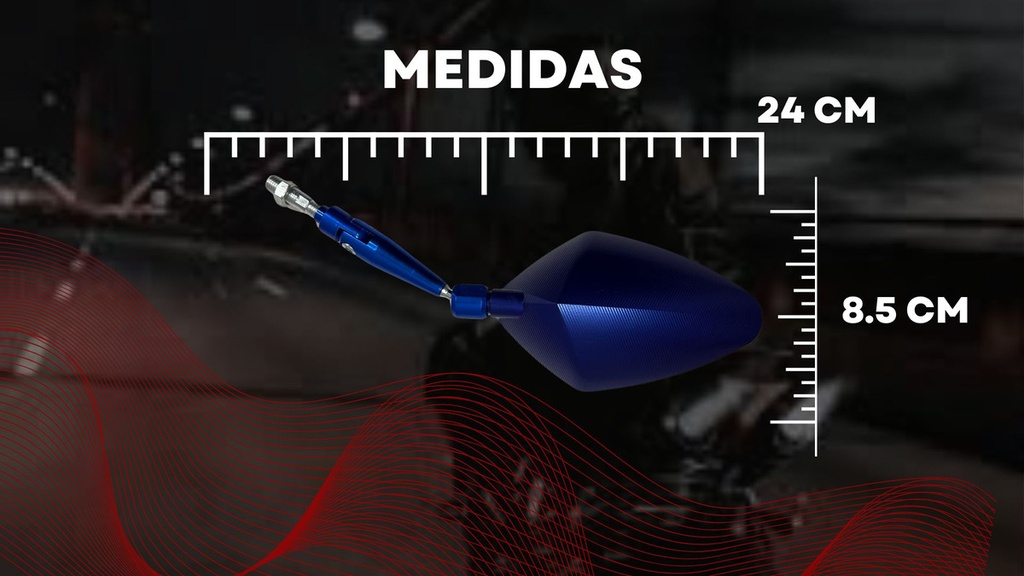 Espejo Retrovisor Moto Iron Racing Ir0200 Metálico Par