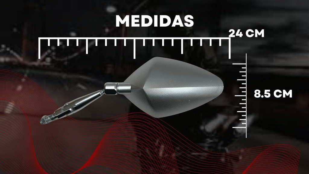 Espejo Retrovisor Moto Iron Racing Ir0200 Metálico Par