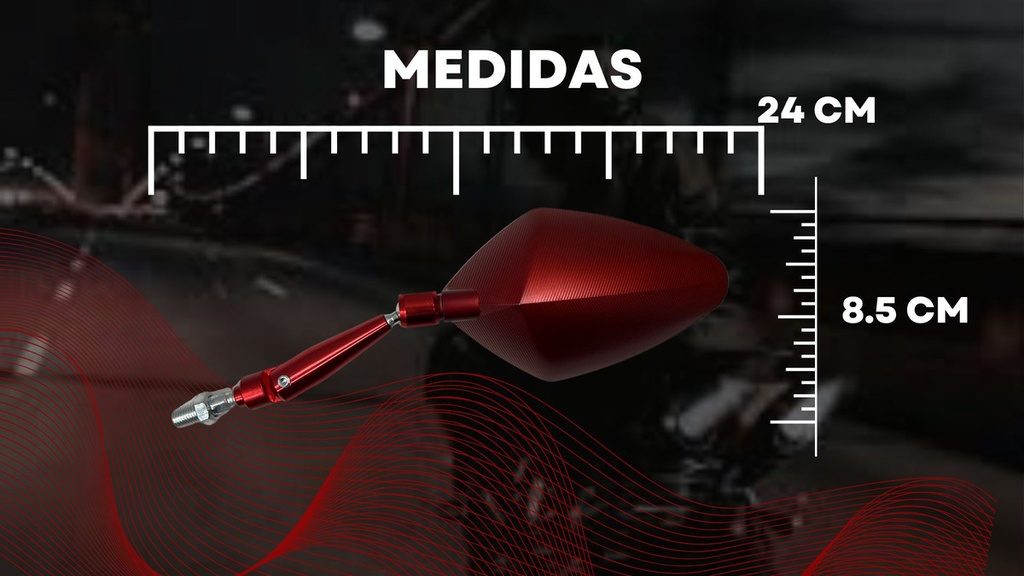 Espejo Retrovisor Moto Iron Racing Ir0200 Metálico Par