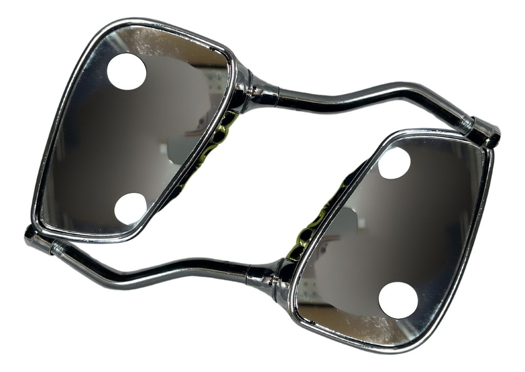 Espejo Moto Retrovisor Cromado Mano Esqueleto