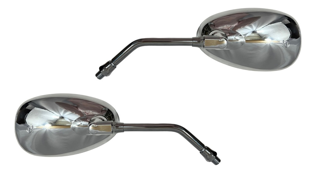 Espejo Retrovisor Moto Soko Cromado Ovalado