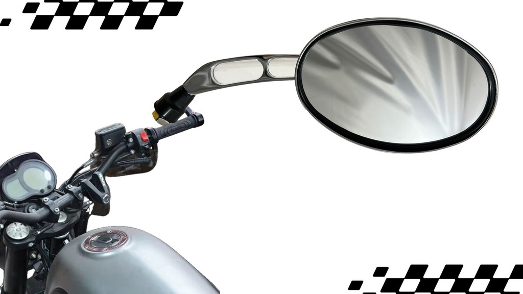 Espejo Moto Retrovisor Choper Vento Revelian Cromado 1 Par