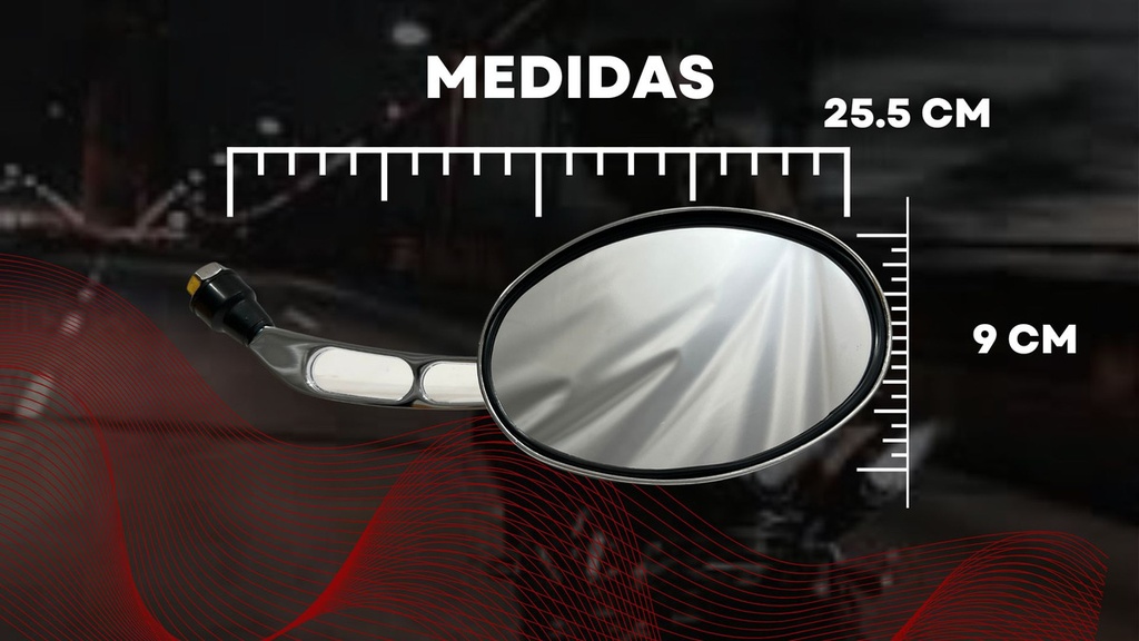 Espejo Moto Retrovisor Choper Vento Revelian Cromado 1 Par