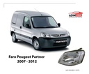 Faro Peugeot Partner 2007 2008 2009 2010 2011 2012 Depo