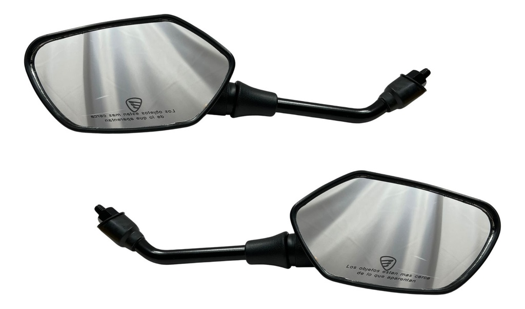 Espejo Retrovisor Moto Italika Trn150, Trn175, M Negro 1 Par
