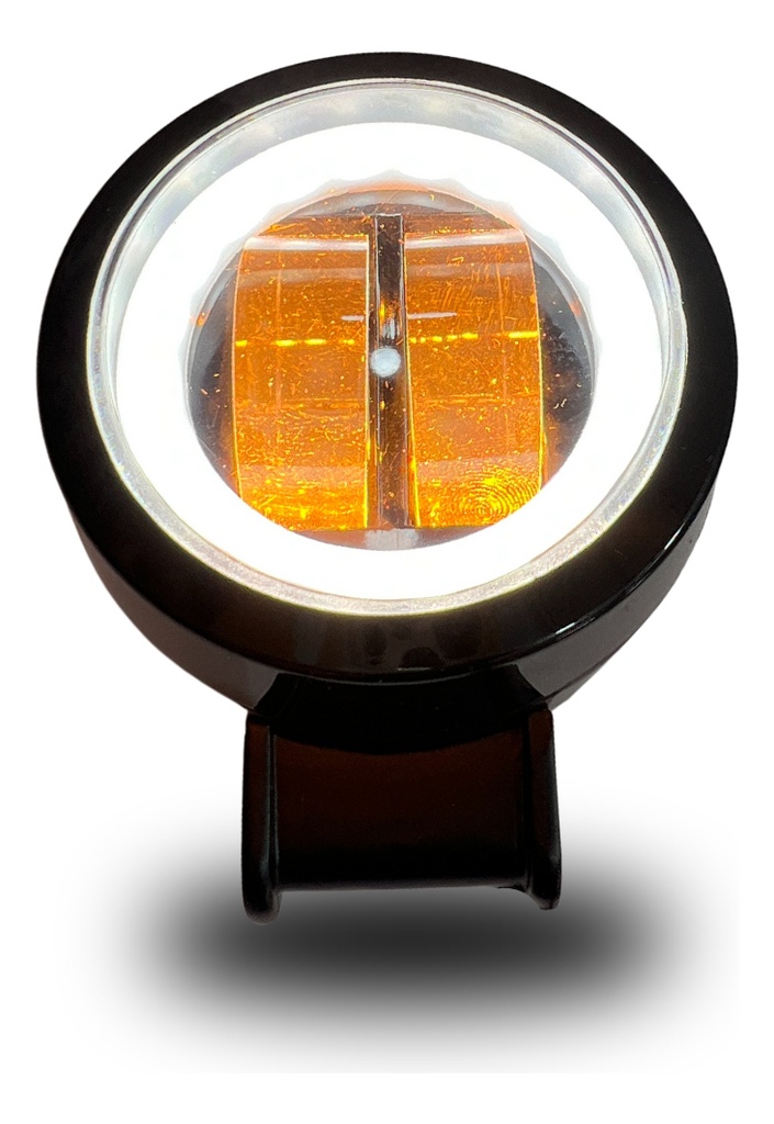 Faros Moto 2 Pulgadas Blanco+ Amarillo Con Aro Blanco