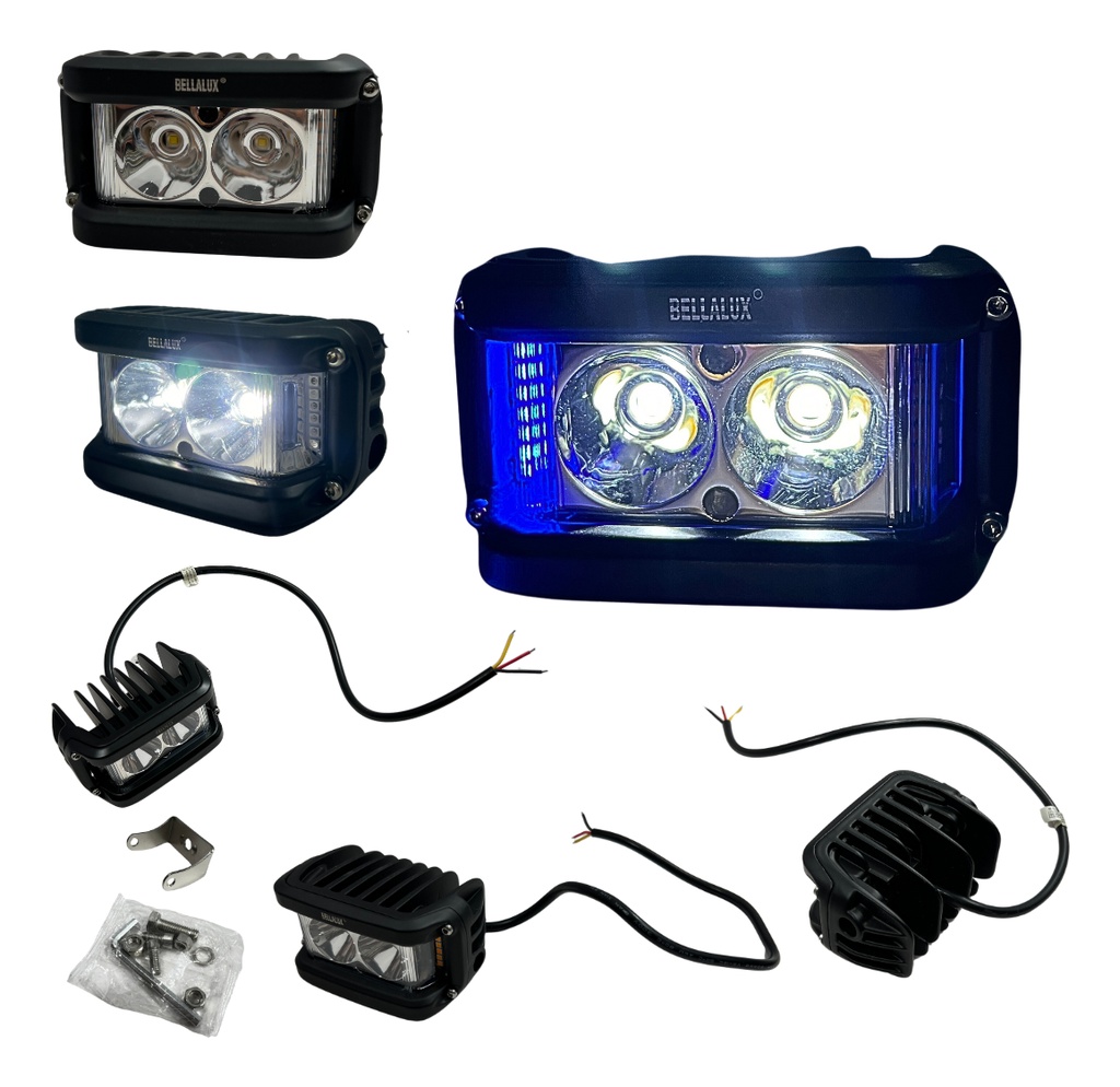 Faro Auxiliar Moto Hyperled Con Alarma Y Luz 20w 4200lm