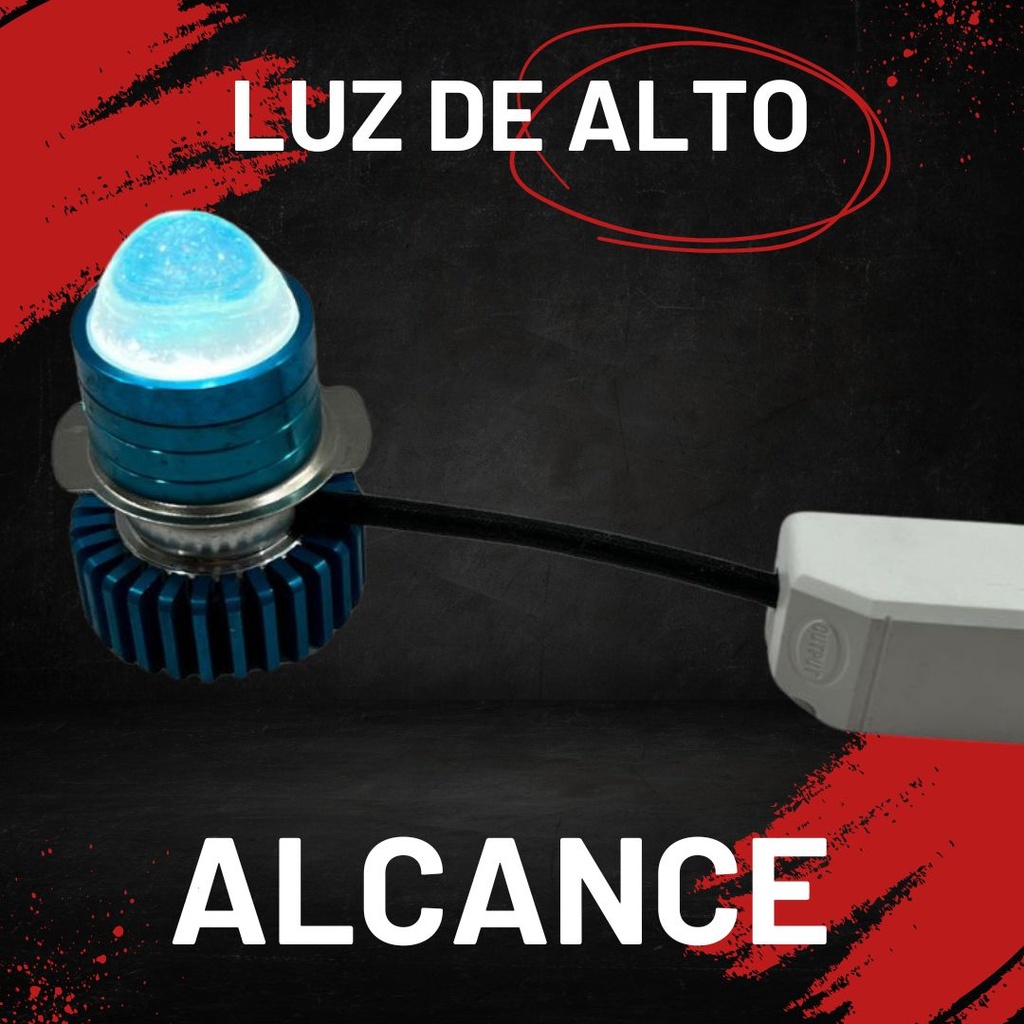 Faro Para Moto Led  10-95v 10w Compatible Con H4