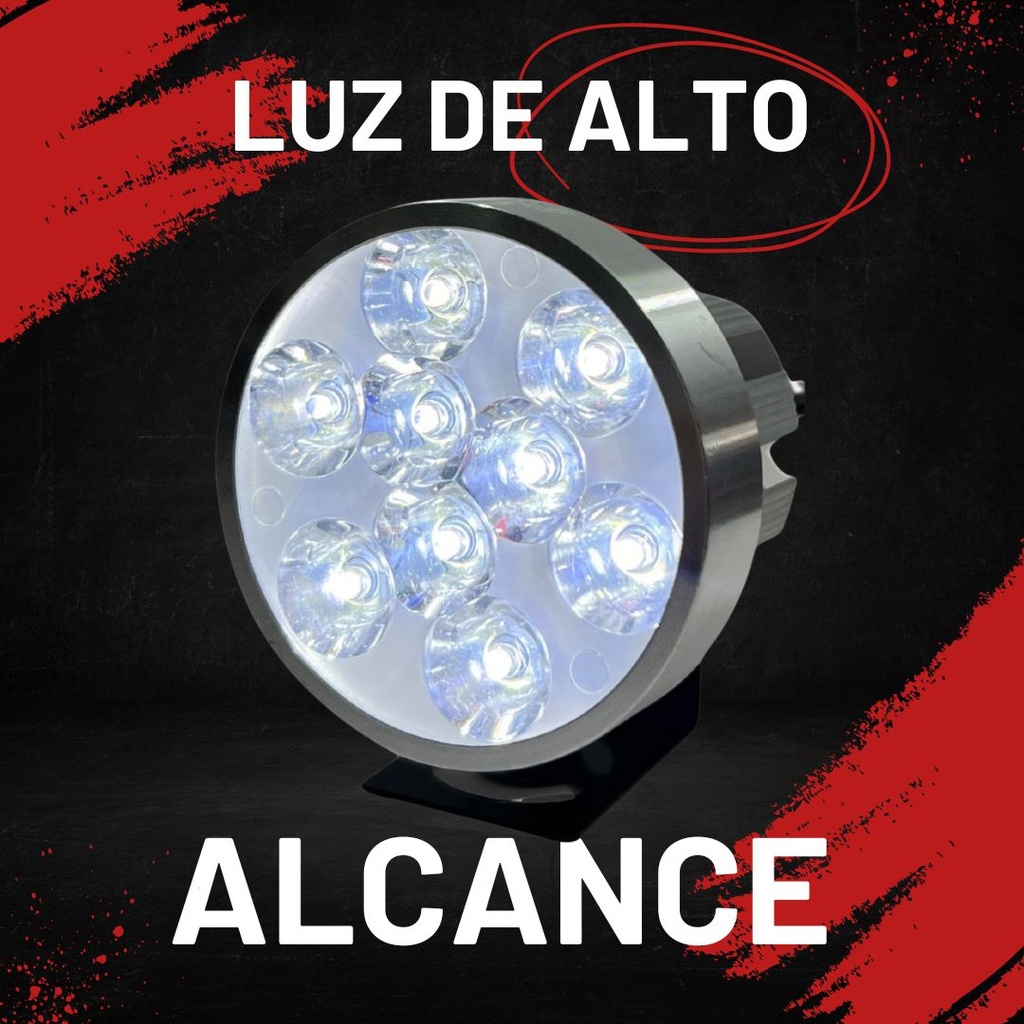 Faro Aux Leds P/moto Ir1575 8-80v 18w