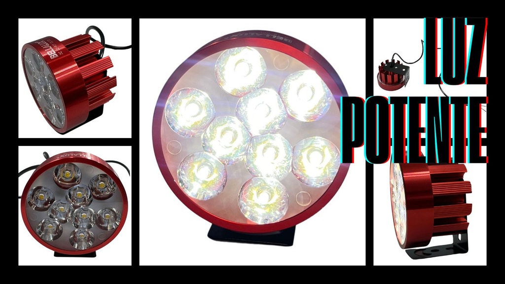 Faro Aux Leds P/moto Ir1575 8-80v 18w