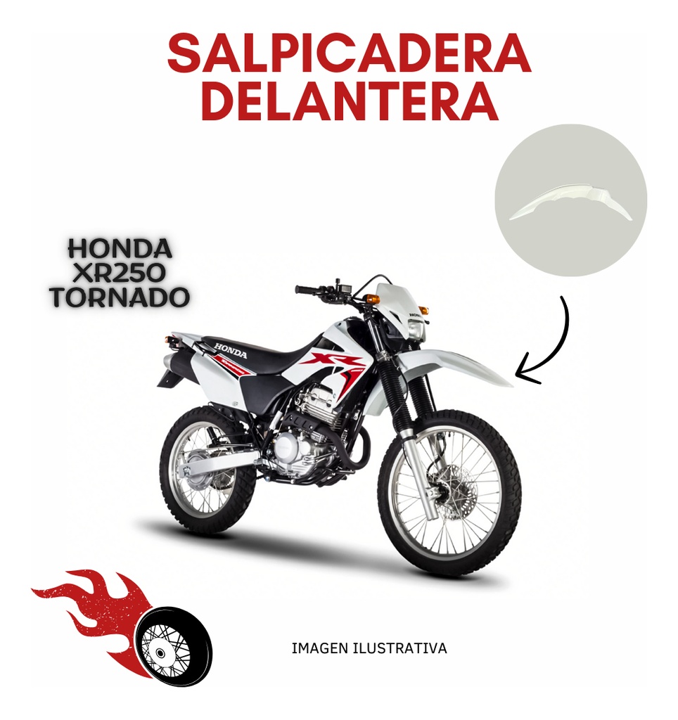 Salpicadera Delantera Blanca Honda Xr250 Tornado