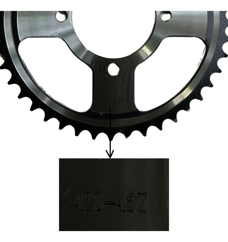 Engrane Traccion Tras Acero #1045 45t 170z