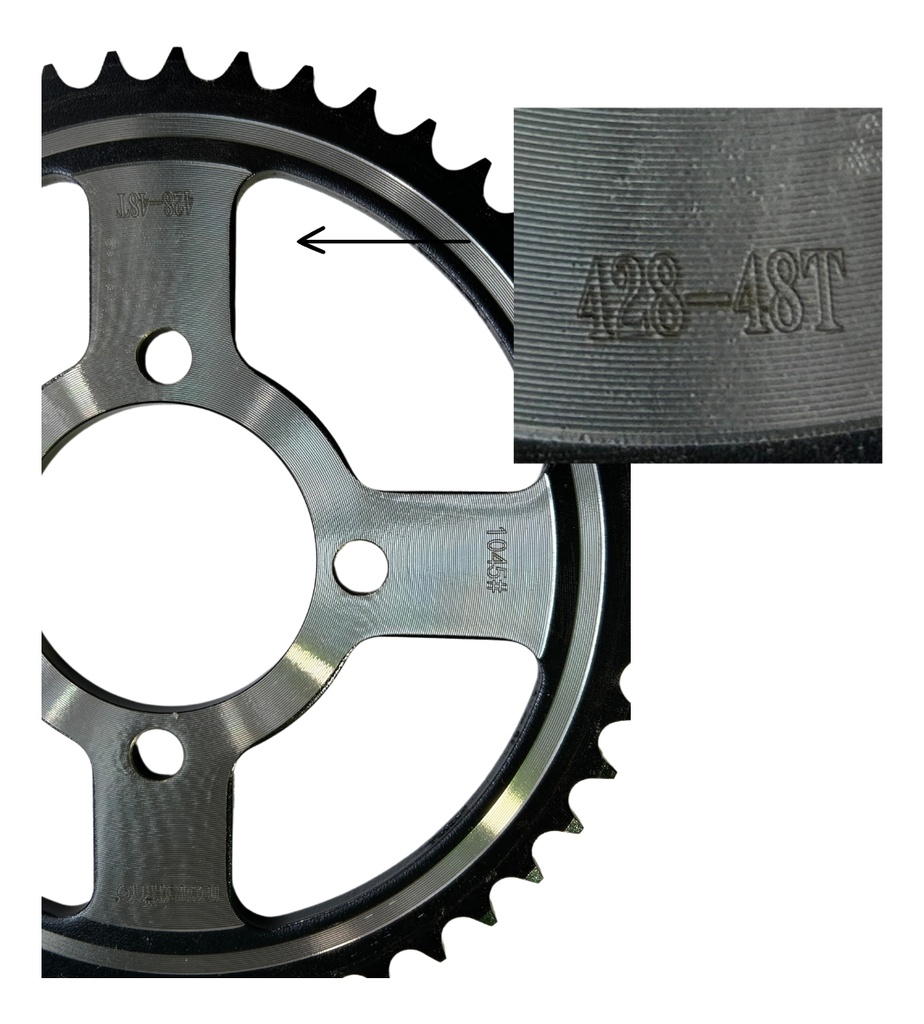 Engrane Traccion Tras Acero #1045 48t Xtz125