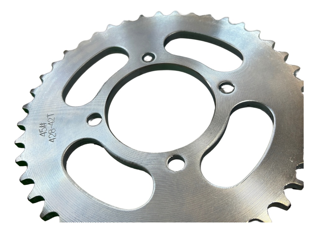 Engrane Traccion Trasero Moto Acero #1045 42t At110 Sport