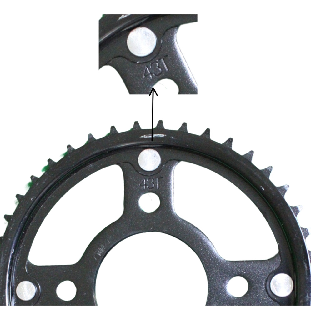 Engrane De Traccion Trasero Honda Titan Cg-150 43t