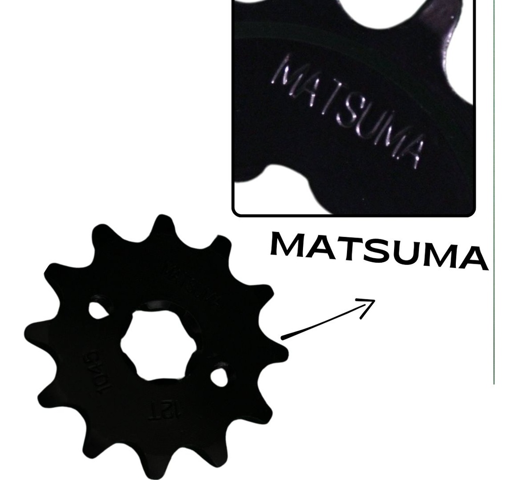 Engrane Traccion Delantero Acero #1045 12t P/ Italika Dm150