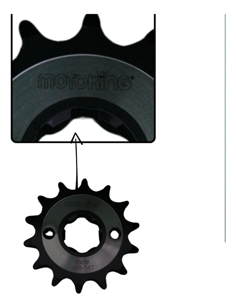 Engrane Traccion Delantero De Acero #1045 14t Rc150 2015