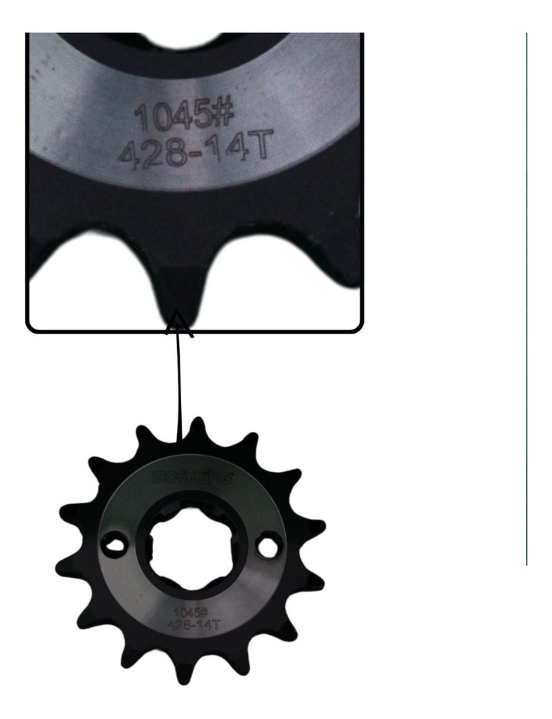 Engrane Traccion Delantero De Acero #1045 14t Rc150 2015