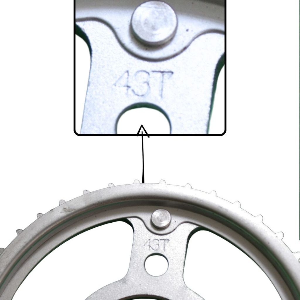 Engrane Traccion Trasero Acero #1045 43t Titan 150