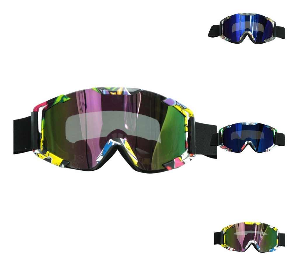 Goggles Para Moto Premium Racing Goggles Lente Rojo