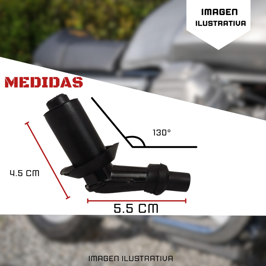 Capuchon Bujia Motocicleta  90 Grados  1pieza