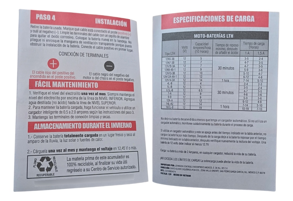 Bateria Moto Lth Tx9-bs Libre De Mantenimiento