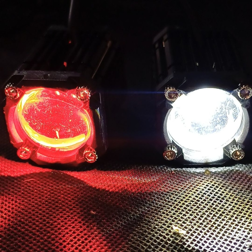 Faro Moto 1led 20w  Blanco/rojo